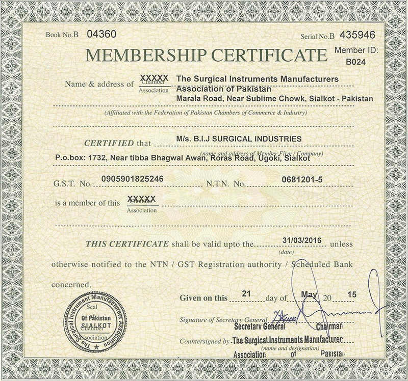 Bij Surgical Chamber Certificate-2015-16